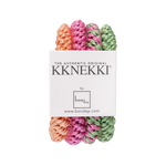 Kknekki gomas de cabello pack 4 Colores verde, rosa y naranja