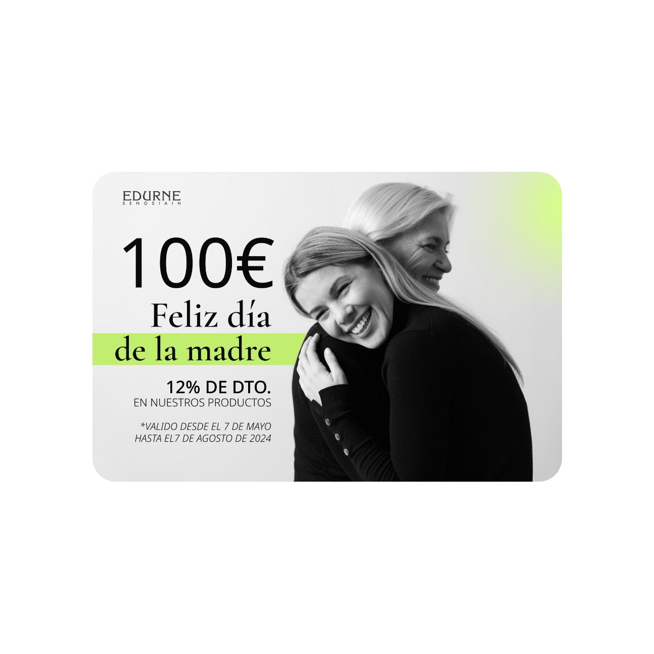 Tarjeta regalo Día de la madre en Productos 100€