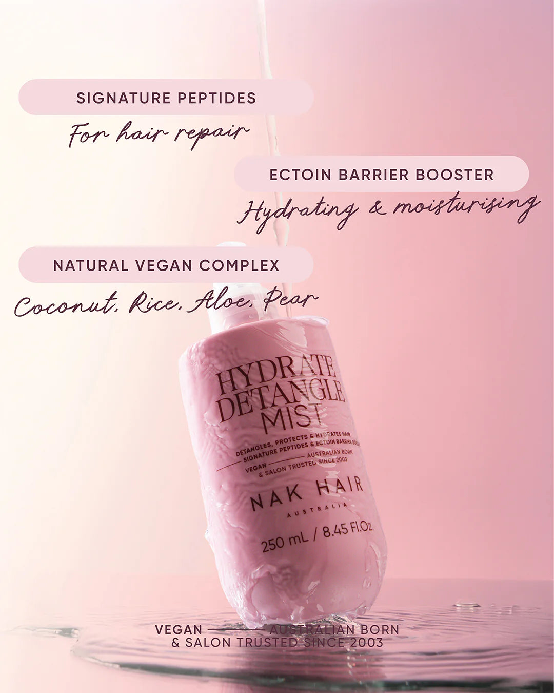 NAK Hydrate Detangle Mist 250ml